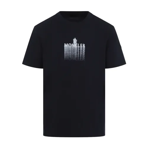 Moncler - Tops > T-Shirts - Blue - Moncler - Modalova