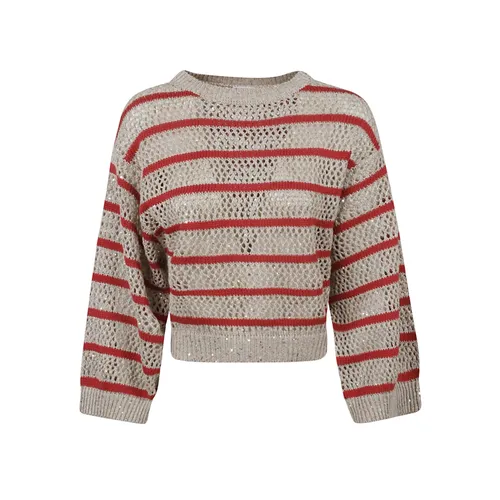 Knitwear > Round-neck Knitwear - - Brunello Cucinelli - Modalova