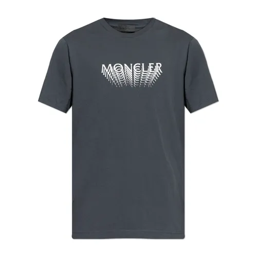 Moncler - Tops > T-Shirts - Gray - Moncler - Modalova