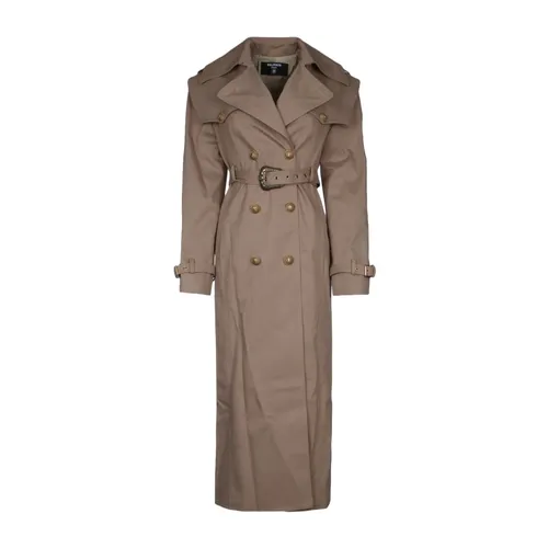 Coats > Trench Coats - - Balmain - Modalova