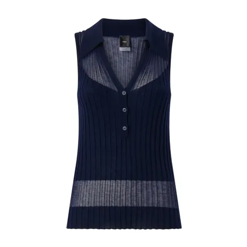 Pinko - Tops > Polo Shirts - Blue - Pinko - Modalova