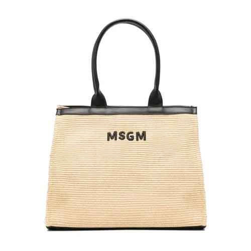 Msgm - Bags > Handbags - Beige - Msgm - Modalova