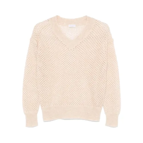 Knitwear > V-neck Knitwear - - Brunello Cucinelli - Modalova