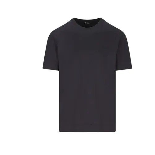Zegna - Tops > T-Shirts - Black - Zegna - Modalova
