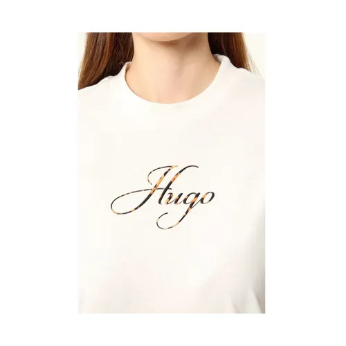 Hugo - Tops > T-Shirts - Beige - Hugo - Modalova