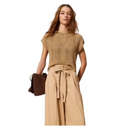 Trousers > Wide Trousers - - Twinset - Modalova