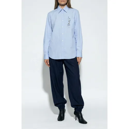 Trousers > Wide Trousers - - Moschino - Modalova