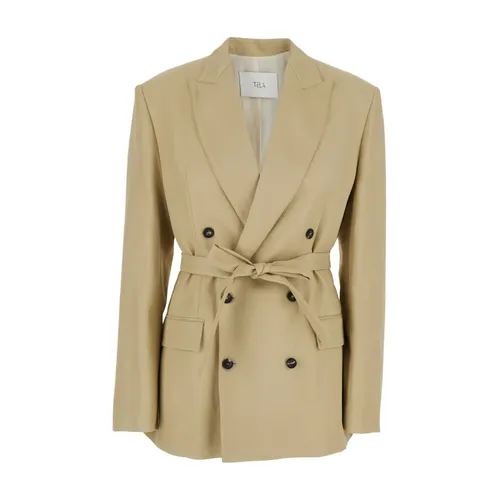 Tela - Jackets > Blazers - Beige - Tela - Modalova