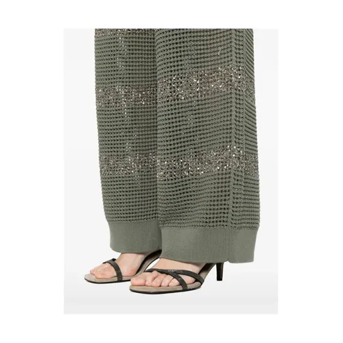 Trousers > Wide Trousers - - Brunello Cucinelli - Modalova