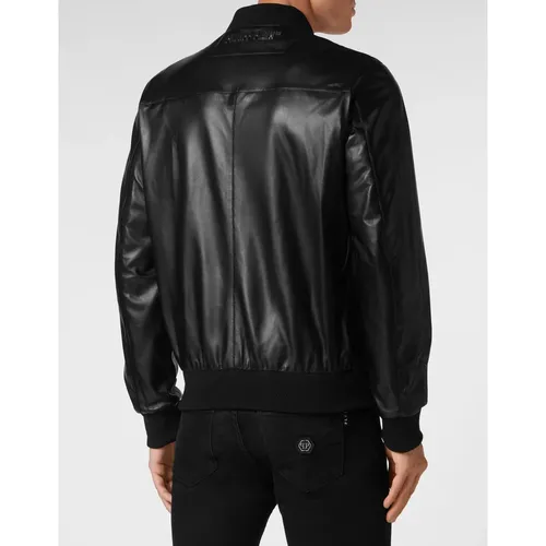 Jackets > Leather Jackets - - Philipp Plein - Modalova