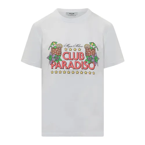 Msgm - Tops > T-Shirts - White - Msgm - Modalova
