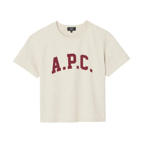 A.p.c. - Tops > T-Shirts - Beige - A.p.c. - Modalova
