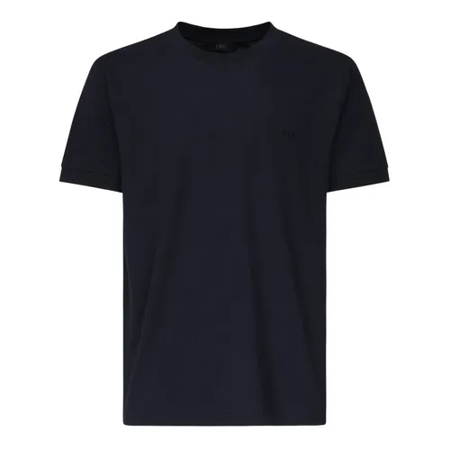 Fay - Tops > T-Shirts - Blue - Fay - Modalova