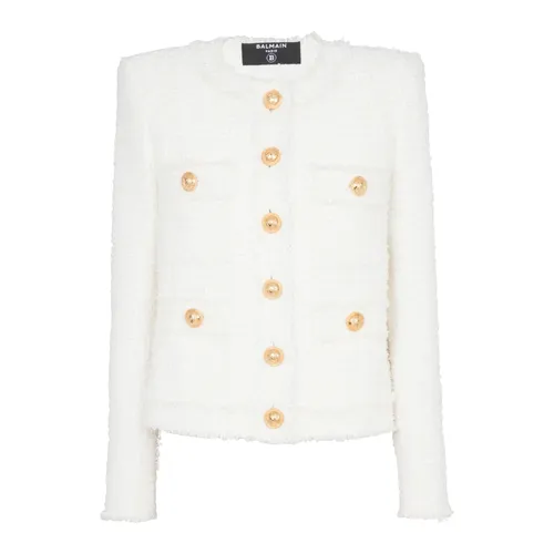 Jackets > Tweed Jackets - - Balmain - Modalova
