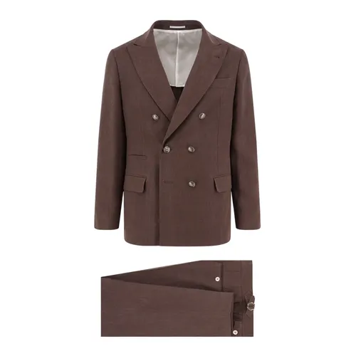 Suits > Suit Sets > Double Breasted Suits - - Brunello Cucinelli - Modalova