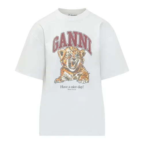 Ganni - Tops > T-Shirts - White - Ganni - Modalova