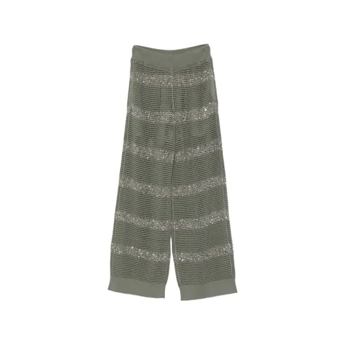 Trousers > Wide Trousers - - Brunello Cucinelli - Modalova