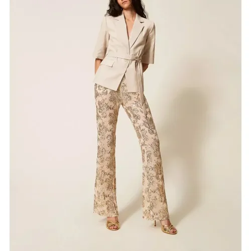 Trousers > Wide Trousers - - Twinset - Modalova