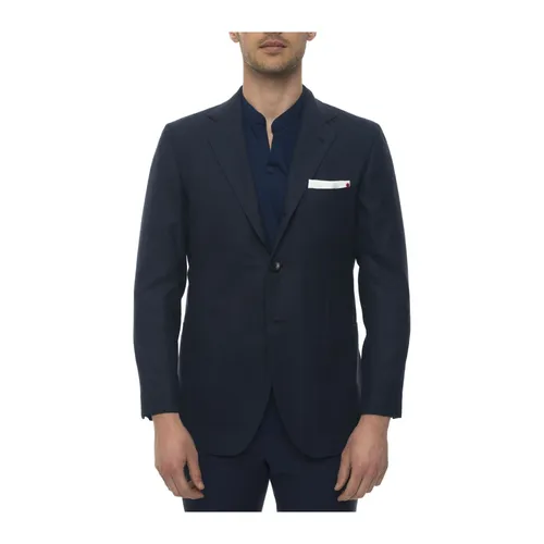 Kiton - Jackets > Blazers - Blue - Kiton - Modalova