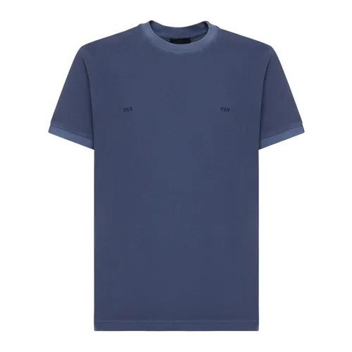 Fay - Tops > T-Shirts - Blue - Fay - Modalova