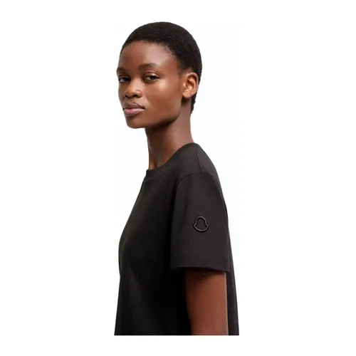 Moncler - Tops > T-Shirts - Black - Moncler - Modalova