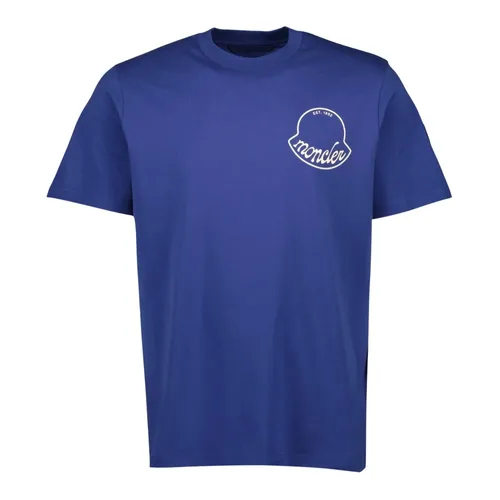 Moncler - Tops > T-Shirts - Blue - Moncler - Modalova