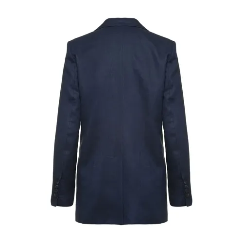 Plain - Jackets > Blazers - Blue - Plain - Modalova