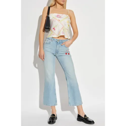 Jeans > Cropped Jeans - - Loveshackfancy - Modalova