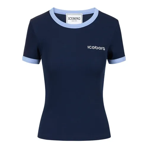 Iceberg - Tops > T-Shirts - Blue - Iceberg - Modalova