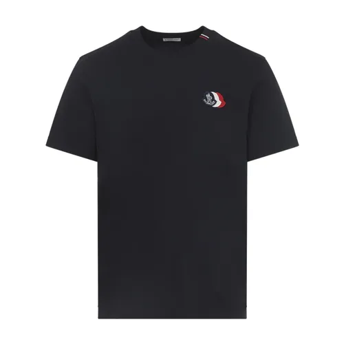 Moncler - Tops > T-Shirts - Blue - Moncler - Modalova