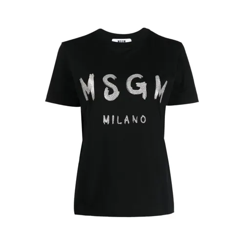 Msgm - Tops > T-Shirts - Black - Msgm - Modalova
