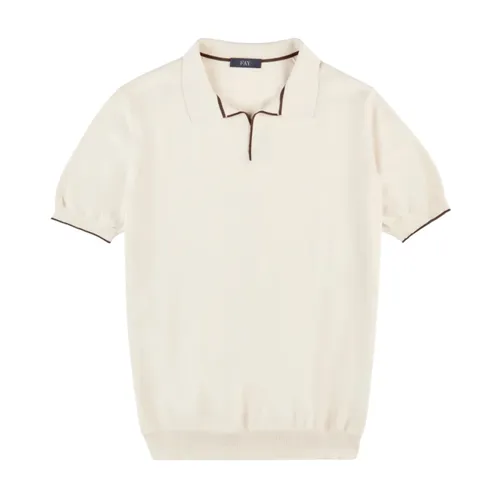 Fay - Tops > Polo Shirts - Beige - Fay - Modalova