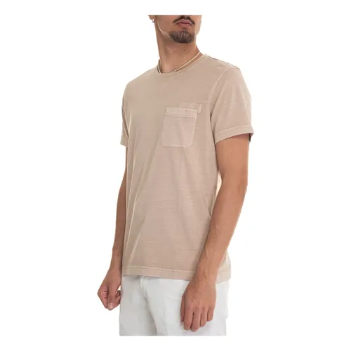 Fay - Tops > T-Shirts - Beige - Fay - Modalova