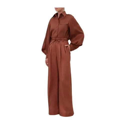 Trousers > Wide Trousers - - Zimmermann - Modalova