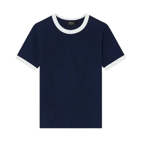 A.p.c. - Tops > T-Shirts - Blue - A.p.c. - Modalova