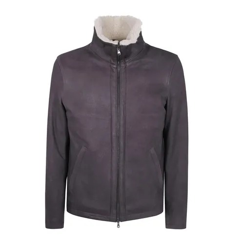 Jackets > Leather Jackets - - Barba Napoli - Modalova