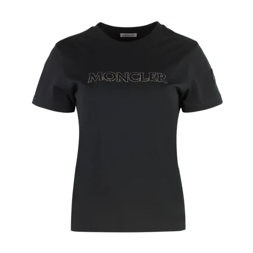Moncler - Tops > T-Shirts - Black - Moncler - Modalova