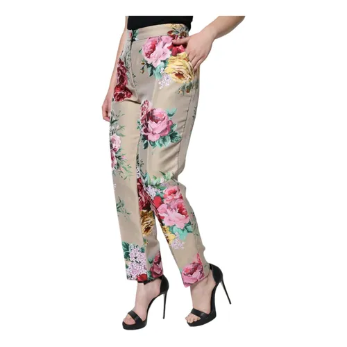 Trousers > Straight Trousers - - Dolce & Gabbana - Modalova
