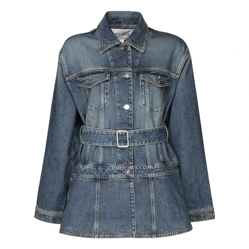 Jackets > Denim Jackets - - Alaïa - Modalova
