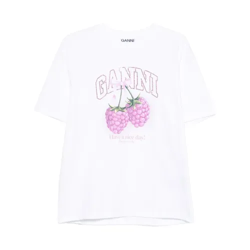 Ganni - Tops > T-Shirts - White - Ganni - Modalova