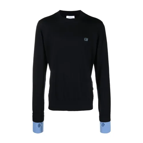 Knitwear > Round-neck Knitwear - - Off White - Modalova