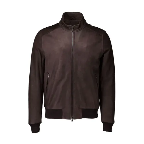 Jackets > Leather Jackets - - Barba Napoli - Modalova