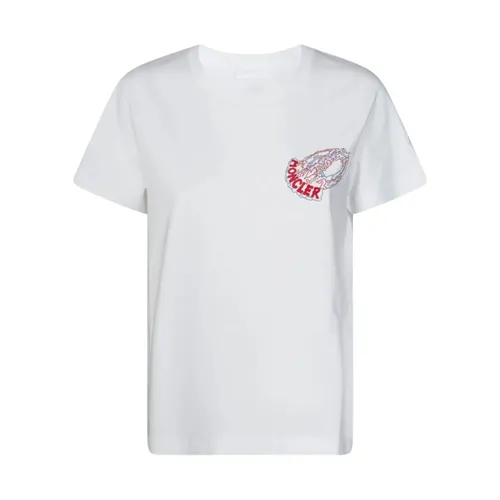 Moncler - Tops > T-Shirts - White - Moncler - Modalova
