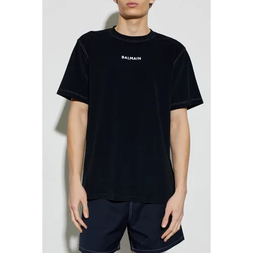 Balmain - Tops > T-Shirts - Black - Balmain - Modalova
