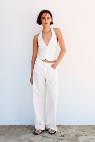 Jean Baggy Blanc À Clous - Pull&Bear - Modalova