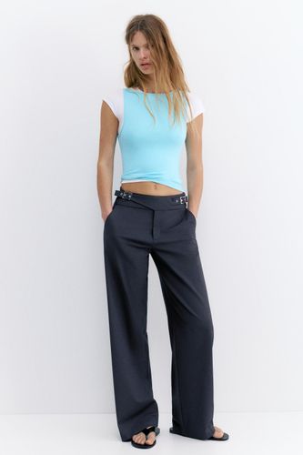 Pantalon Barrel À Boucles - Pull&Bear - Modalova