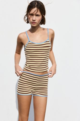Mini Short Rayures Côtelé - Pull&Bear - Modalova