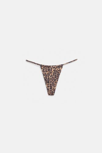 Bas De Bikini Léopard Froncé - Pull&Bear - Modalova