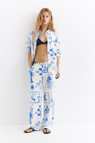 Pantalon Fluide Imprimé Marin - Pull&Bear - Modalova