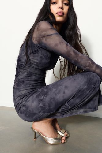 Sandales À Talons Métallisées - Pull&Bear - Modalova